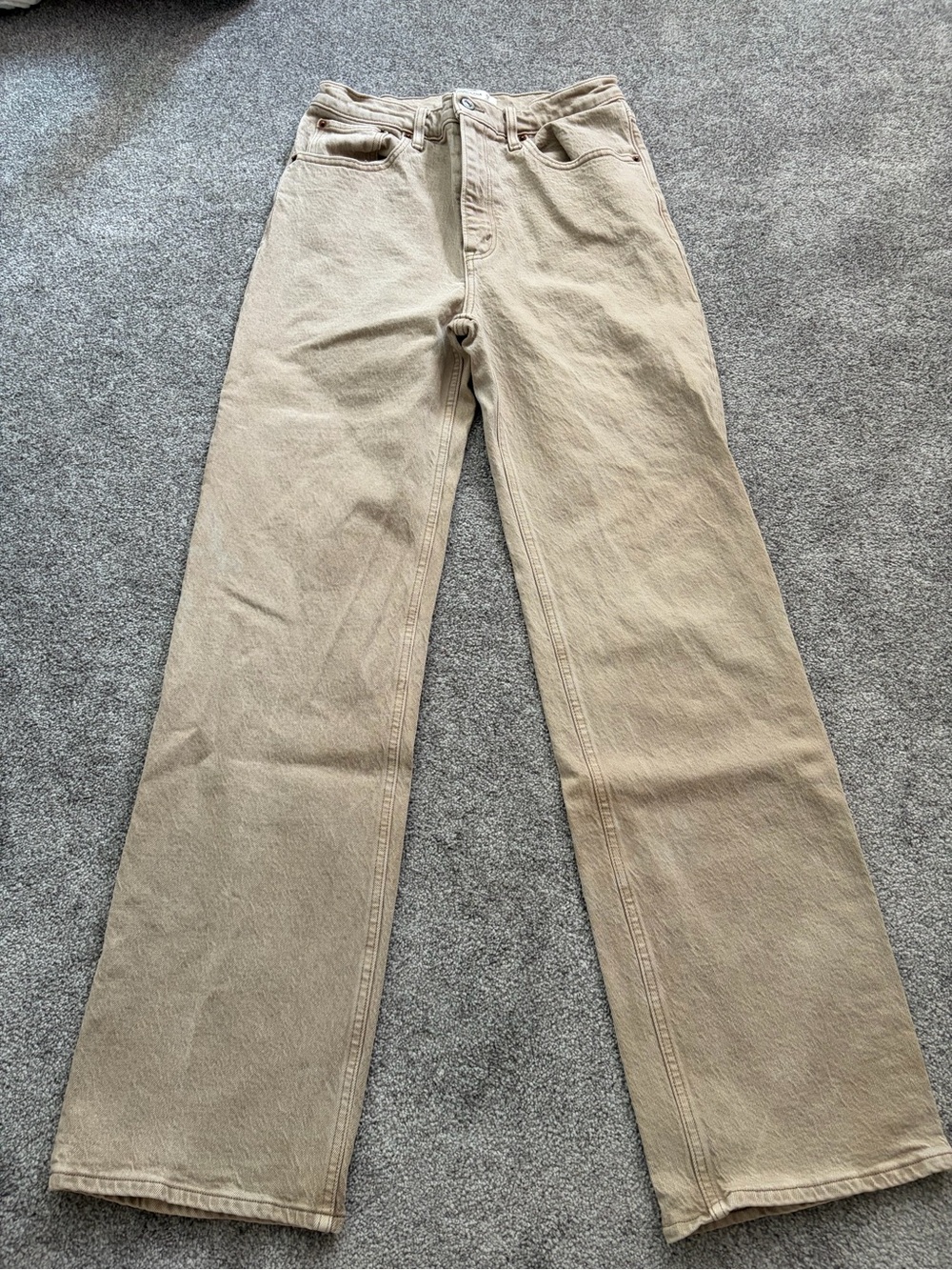 Abercrombie & Fitch Straight-Leg Tan Chinos